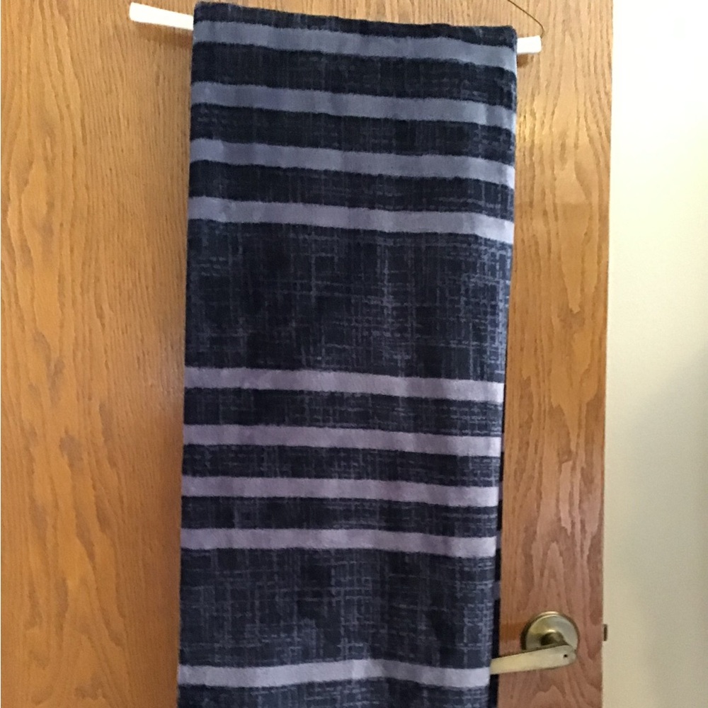 Striped Blue and Gray Chaps Throw